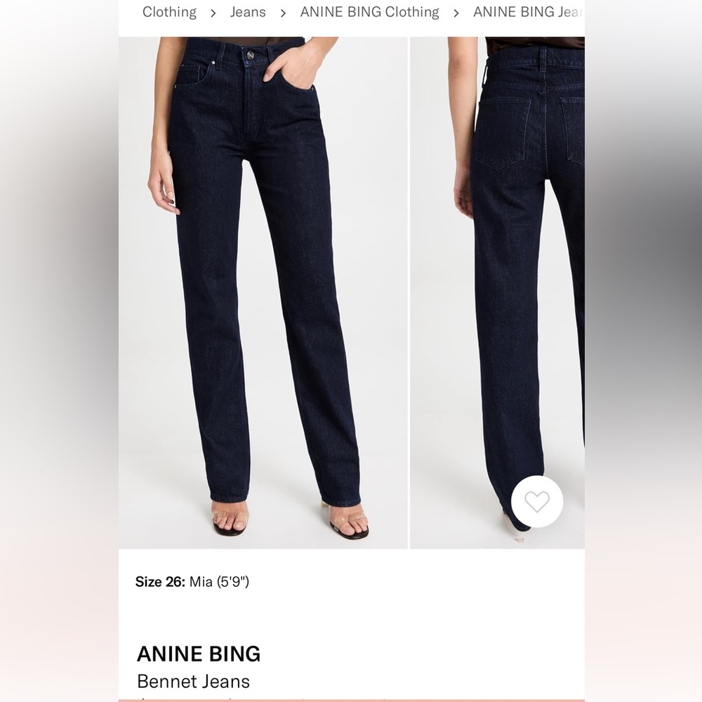 Anine Bing Bennett Jeans in midnight blue